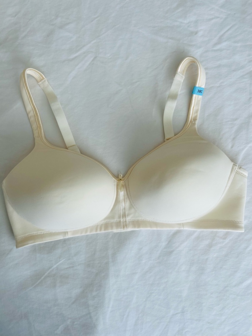 Women's Body Caress Full Coverage Wireless Bra Cream 38C 72335